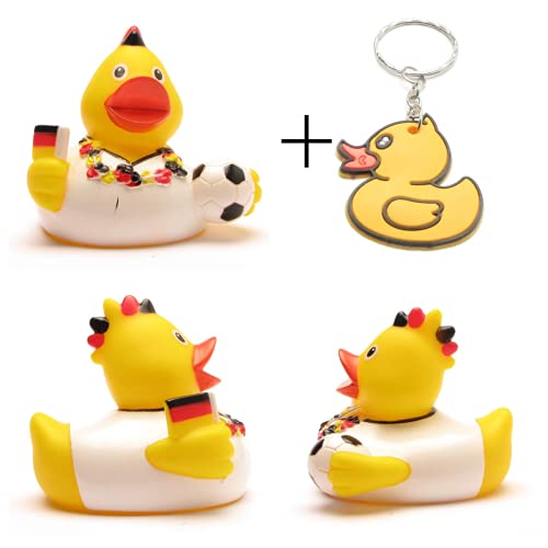 DUCKSHOP I Badeente Deutschland Fan I Quietscheente I L: 7,5 cm - 3
