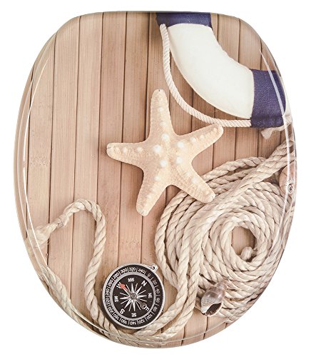WC Sitz, viele schöne Holz WC Sitze zur Auswahl, hochwertige und stabile Qualität (Maritim) - 2